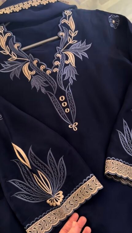 Navy Royale Embroidered Suit